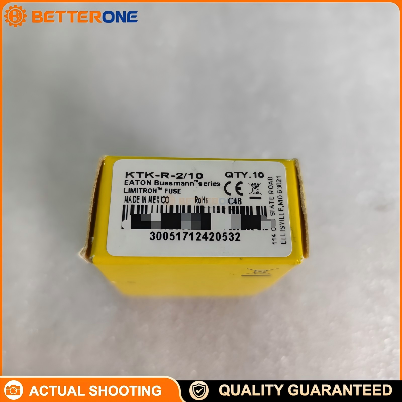 Eaton Bussmann KTK-R-2/10 (KTK-R-2-10) LIMITRON™ Class CC Fast-Acting Current-Limiting Fuse, Rejection Style, 0.2A (2/10A), 600VAC, 200kA Interrupt Rating, Non-Indicating, 10×38mm (0.41"×1.5")