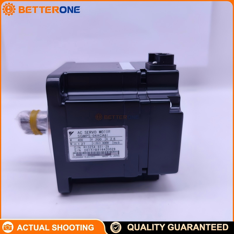 Yaskawa SGMPS-04ACA61 AC Servo Motor, 400W 0.4kW, 200V, 2.6A, 3000rpm Rated Speed, 1.27Nm Rated Torque, Industrial Rotary Servo Motor for Automation