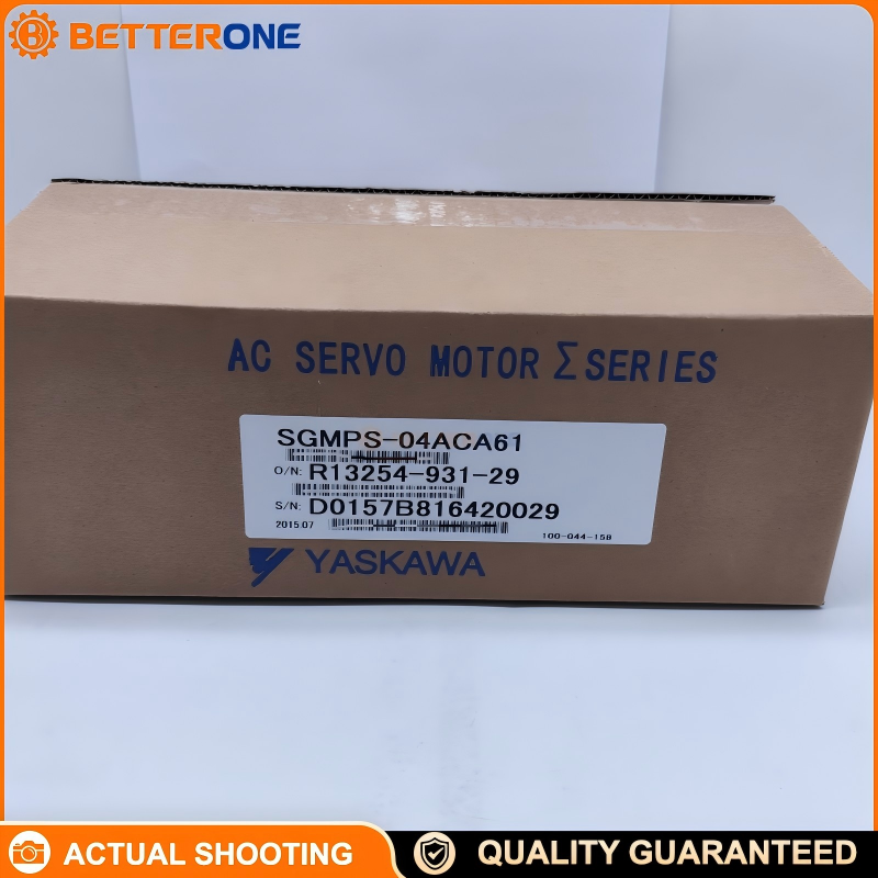 Yaskawa SGMPS-04ACA61 AC Servo Motor, 400W 0.4kW, 200V, 2.6A, 3000rpm Rated Speed, 1.27Nm Rated Torque, Industrial Rotary Servo Motor for Automation