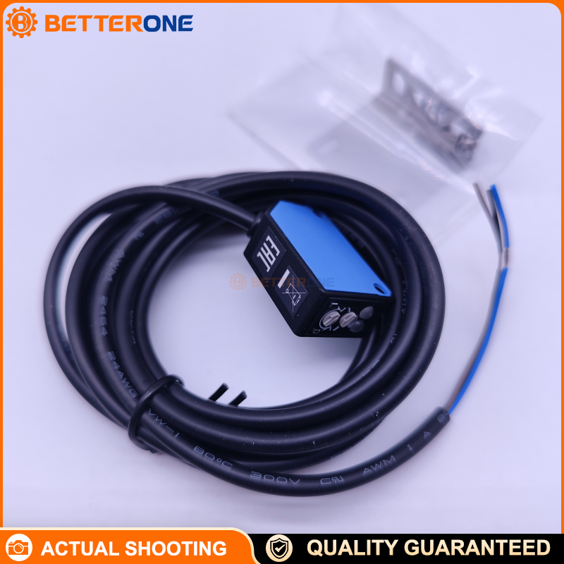 SICK WT100-2P1439 Photoelectric Proximity Sensor (W100-2), Diffuse/Energetic, 0–750mm Range (Max 1200mm), PNP Output, 10–30VDC, Light/Dark Switching, 1kHz, 0.5ms Response, IP67, 2m 3-Wire Cable, 632nm Red LED