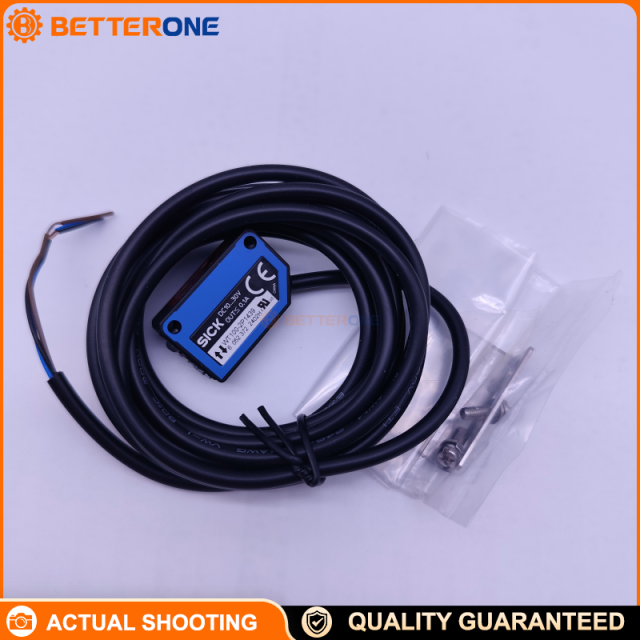 SICK WT100-2P1439 Photoelectric Proximity Sensor (W100-2), Diffuse/Energetic, 0–750mm Range (Max 1200mm), PNP Output, 10–30VDC, Light/Dark Switching, 1kHz, 0.5ms Response, IP67, 2m 3-Wire Cable, 632nm Red LED