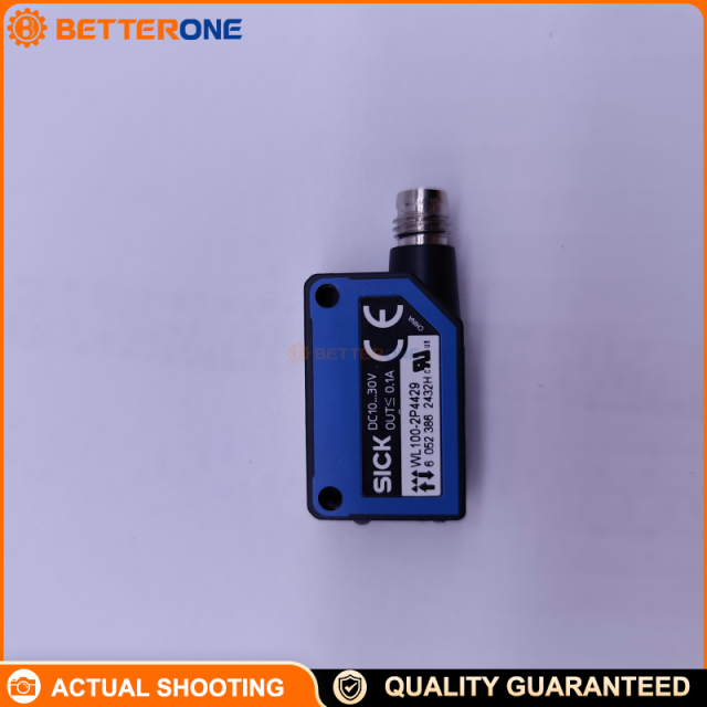 SICK WL100-2P4429 Photoelectric Retro-Reflective Sensor (6052386), Dual Lens, 0.01–2.5m (Max 3m), PNP Output, 10–30VDC, Light/Dark Switching, IP67, M8 4-Pin Connector, 632nm Red LED