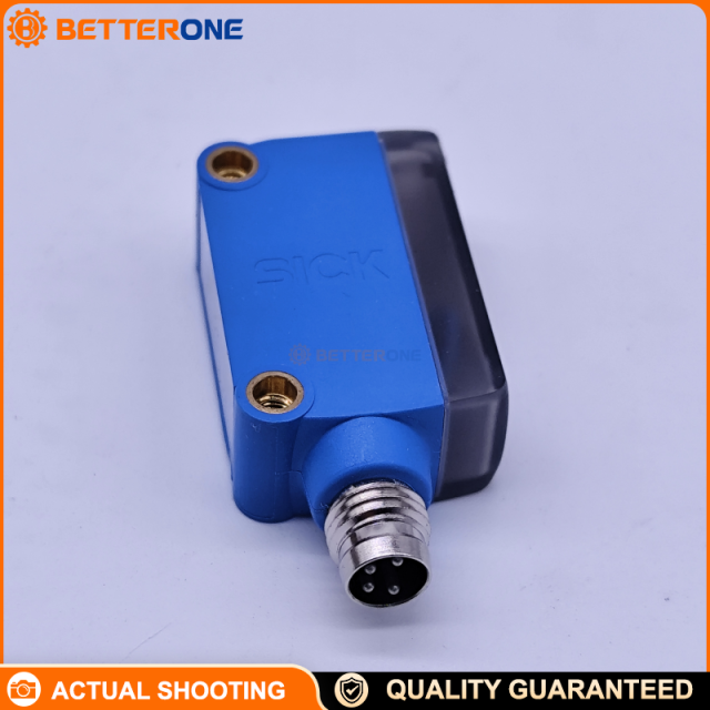 SICK KTM-WN11187P Contrast Sensor, KTM Series Registration/Color Mark Sensor, RGB LED, Teach-in Button, NPN Switching Output, 12–24VDC, Compact 12mm Housing, M12 4-Pin Connection, Sensing Distance ≤12.5mm