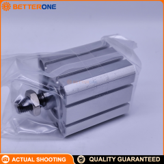 SMC C55B32-10M ISO 21287 Compact Air Cylinder, Double Acting Single Rod, Bore 32mm Stroke 10mm, Male Rod End M10x1.25, 2x G1/8 Ports, Rubber Bumper Both Ends, 0.05–1.0MPa, -10…70°C