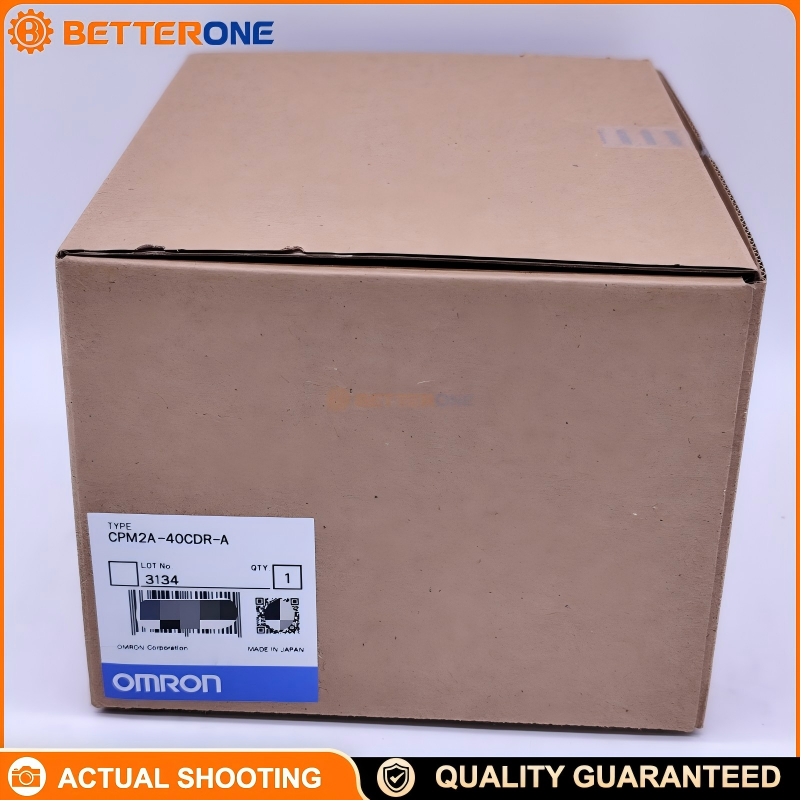 OMRON CPM2A-40CDR-A Micro PLC CPU, 40 I/O (24 Digital Inputs + 16 Relay Outputs), 100–240VAC 50/60Hz, Built-in RS-232C & Peripheral Ports, Expandable Up to 120 I/O (3 Modules), 4,096 Words Program Capacity, RTC, 24VDC Aux 300mA (AC Type)
