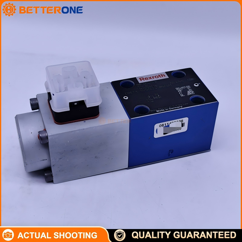 Bosch Rexroth DBETX-10-50G24-8NZ4M Proportional Pressure Relief Valve (Pilot Valve), NG6 ISO 4401-03-02-0-94, 50 bar Stage, 24VDC, 0.8A Solenoid, DIN 43650-AM2, NBR Seals, IP65