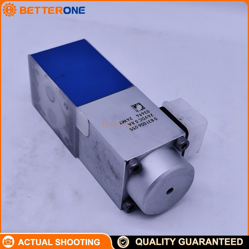 Bosch Rexroth DBETX-10-50G24-8NZ4M Proportional Pressure Relief Valve (Pilot Valve), NG6 ISO 4401-03-02-0-94, 50 bar Stage, 24VDC, 0.8A Solenoid, DIN 43650-AM2, NBR Seals, IP65