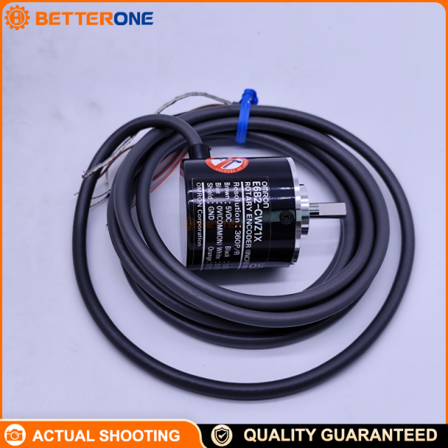 OMRON E6B2-CWZ1X Incremental Rotary Encoder, Ø40mm, Line Driver (RS-422) Differential Output A/-A B/-B Z/-Z, 5VDC, Solid Shaft 6mm, Pre-wired Cable (Specify P/R & Cable Length)