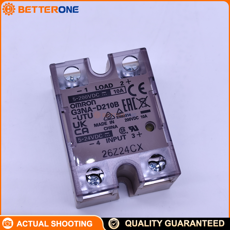 OMRON G3NA-D210B-UTU DC5-24 Solid State Relay (SSR), Photocoupler Isolation, 10A 5–200VDC Load, Screw Terminal, Chassis Mount, TÜV Version (-UTU), Built-in Indicator