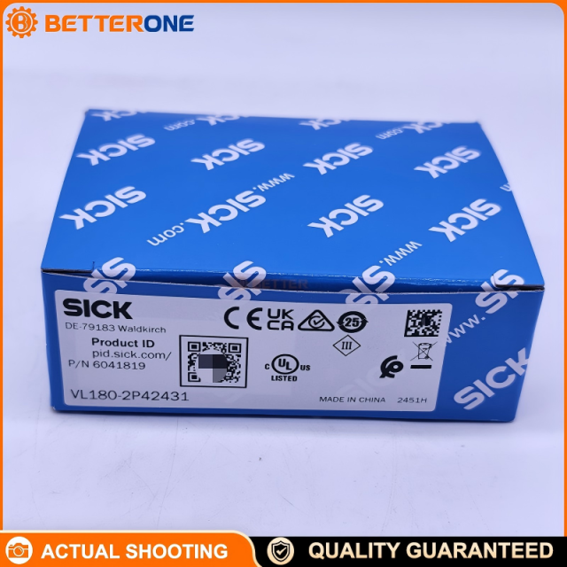 SICK VL180-2P42431 Photoelectric Retro-Reflective Sensor, Dual Lens Minimum Distance to Reflector, 0.05–7m, PNP, Light/Dark Switching, 10–30VDC, M18x1 Cylindrical, M12 4-Pin, IP67, 645nm Red LED