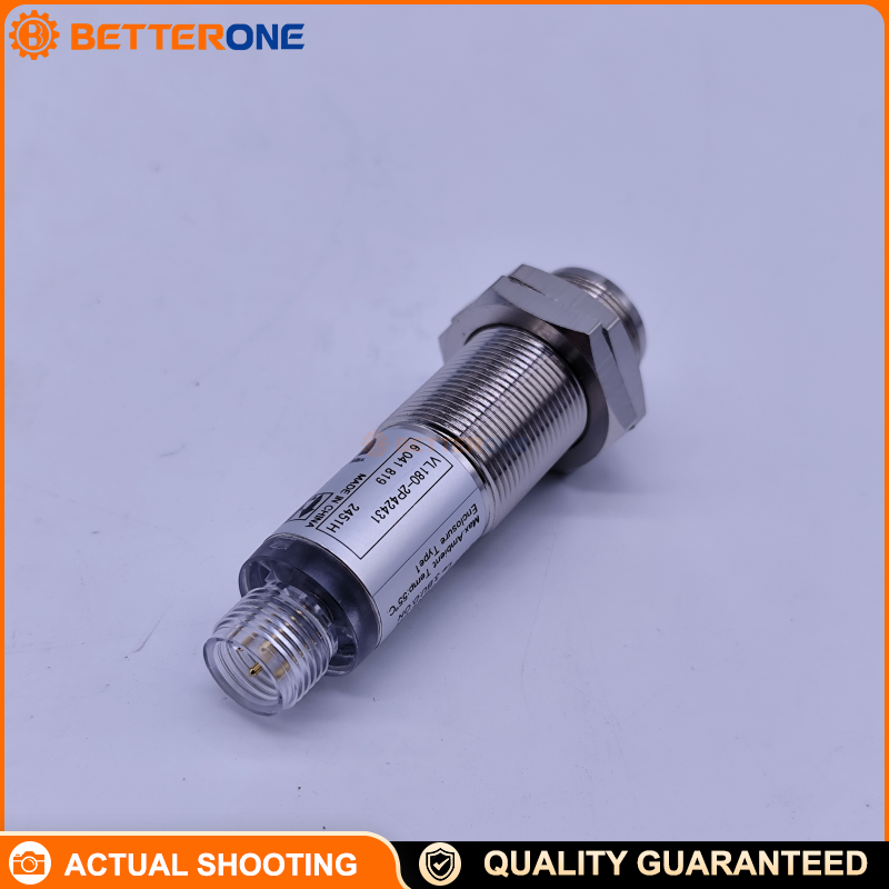 SICK VL180-2P42431 Photoelectric Retro-Reflective Sensor, Dual Lens Minimum Distance to Reflector, 0.05–7m, PNP, Light/Dark Switching, 10–30VDC, M18x1 Cylindrical, M12 4-Pin, IP67, 645nm Red LED