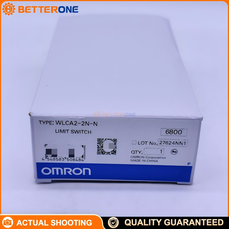 OMRON WLCA2-2N-N Limit Switch, WL Series Heavy-Duty Position Switch, Two-Circuit DPDB (Double-Break), Roller Lever Actuator (R38), IP67, Screw Terminal, G1/2 Conduit