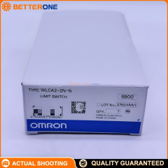 OMRON WLCA2-2N-N Limit Switch, WL Series Heavy-Duty Position Switch, Two-Circuit DPDB (Double-Break), Roller Lever Actuator (R38), IP67, Screw Terminal, G1/2 Conduit