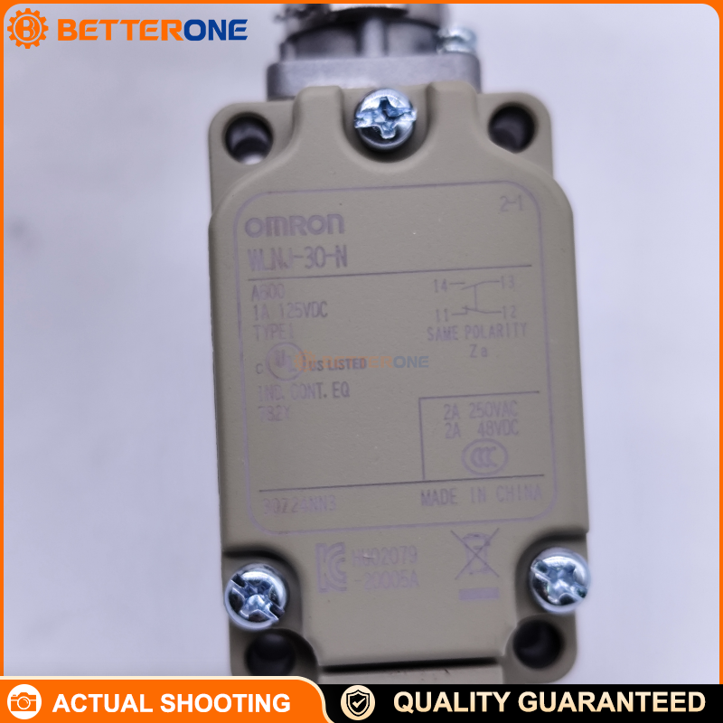 OMRON WLNJ-30-N Two-Circuit Limit Switch, WL Series Heavy-Duty Position Switch, Flexible Rod Coil Spring 140mm (Ø8 Rod / Ø4.8 Spring), DPDB Double-Break, IP67, Screw Terminal, G1/2 Conduit Entry