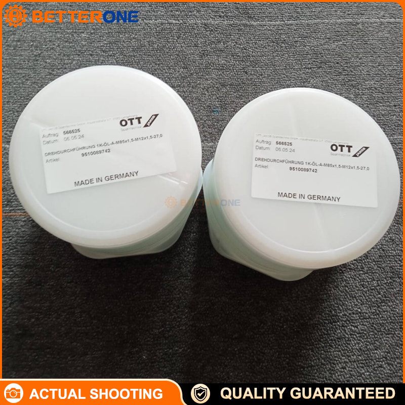 OTT-JAKOB 95.100.897.4.2 Rotary Union for CNC Spindle Coolant & Air Transmission, Media Transfer from Stationary to Rotating, High Reliability Replacement Part