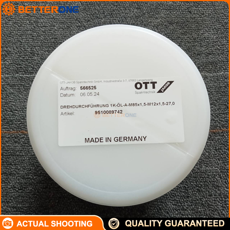 OTT-JAKOB 95.100.897.4.2 Rotary Union for CNC Spindle Coolant & Air Transmission, Media Transfer from Stationary to Rotating, High Reliability Replacement Part