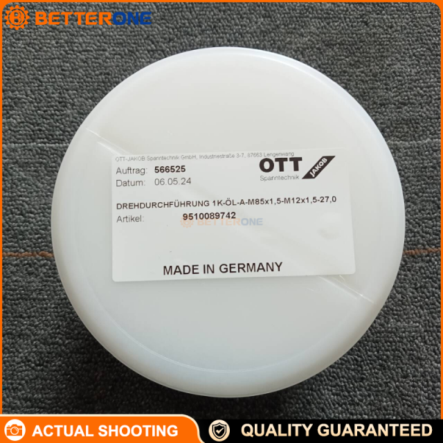 OTT-JAKOB 95.100.897.4.2 Rotary Union for CNC Spindle Coolant & Air Transmission, Media Transfer from Stationary to Rotating, High Reliability Replacement Part