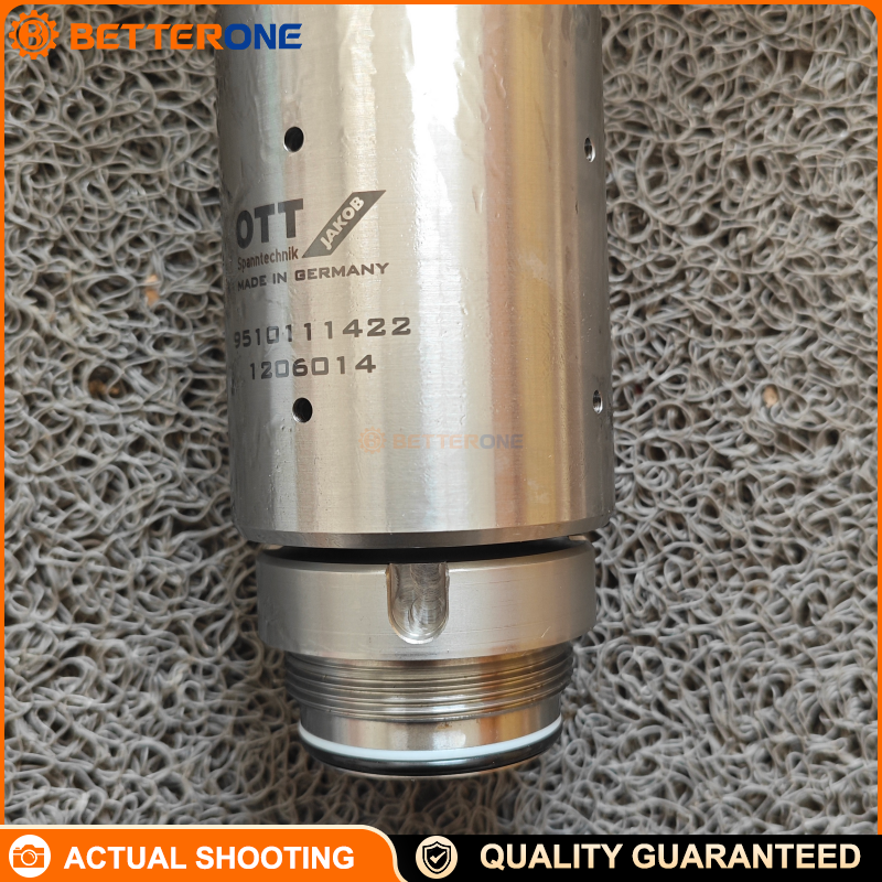 OTT-JAKOB 95.101.114.2.2 Rotary Union for CNC Spindle Cooling & Pneumatic Clamping, Media Transfer from Stationary to Rotating Spindle, High Reliability Replacement