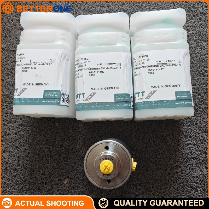 OTT-JAKOB 95.101.114.2.2 Rotary Union for CNC Spindle Cooling & Pneumatic Clamping, Media Transfer from Stationary to Rotating Spindle, High Reliability Replacement