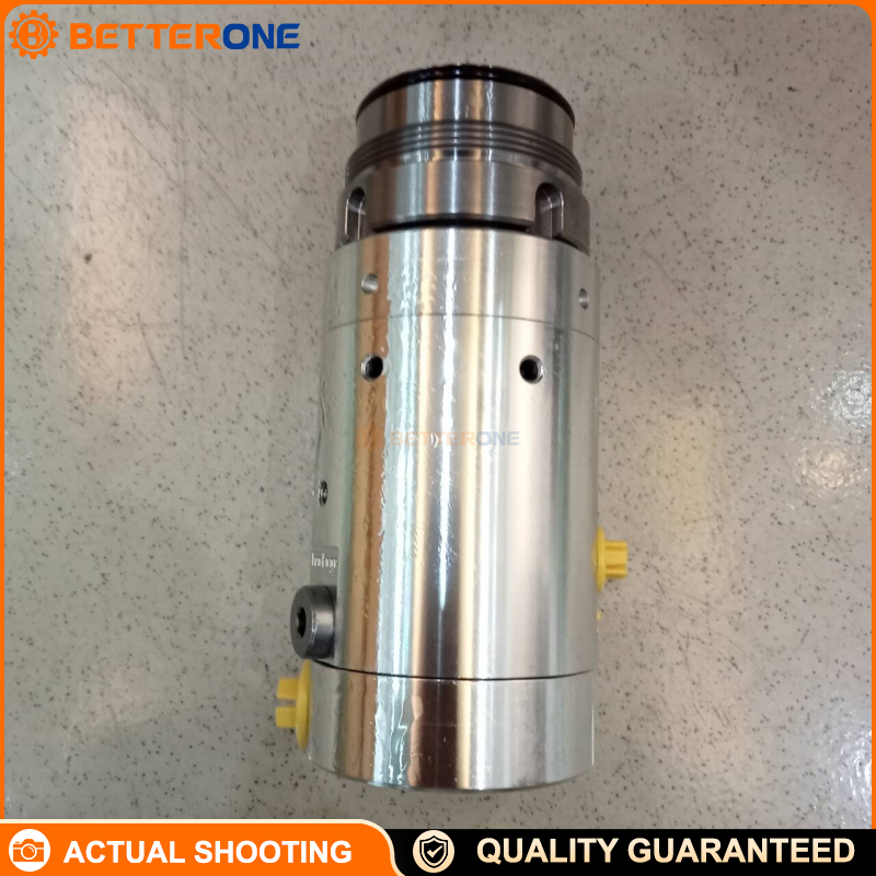 OTT-JAKOB 95.101.503.2.2 Rotary Union 2KA-R-M52x1.5 for CNC Spindle, Coolant + Hydraulic Unclamping + Cleaning Air, 10,000rpm, Coolant 80bar, Hydraulic 160bar (n=0), Air 10bar (n=0), ISO 4406 -/17/14, <50µm Filter