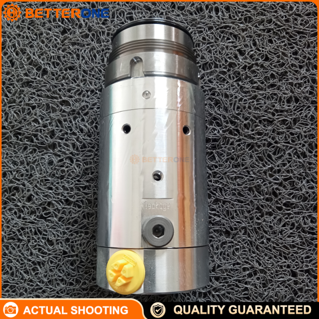OTT-JAKOB 95.101.503.2.2 Rotary Union 2KA-R-M52x1.5 for CNC Spindle, Coolant + Hydraulic Unclamping + Cleaning Air, 10,000rpm, Coolant 80bar, Hydraulic 160bar (n=0), Air 10bar (n=0), ISO 4406 -/17/14, <50µm Filter
