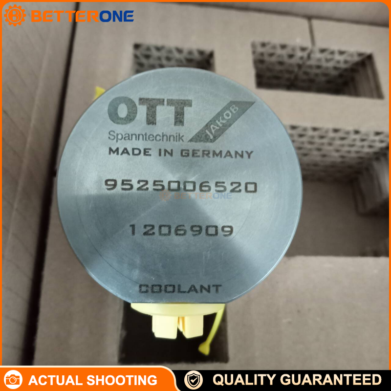 OTT-JAKOB 95.250.065.2.0 Rotary Union 1K-GDR-LC (Module 37+65) Radial Connection for CNC Spindle Coolant/Air, 50bar Coolant, 16,000rpm, ISO 4406 -/17/14, Filter <50µm