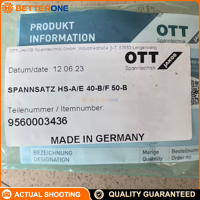 OTT-JAKOB 95.600.034.3.6 HSK-B Clamping Unit for HSK A40 / B50 / E40 / F50, Parallel Moving Gripper Segments, Gauge Dimension E.M. 8.5mm, Key Dimensions l9 44mm l8 58mm l11 78mm