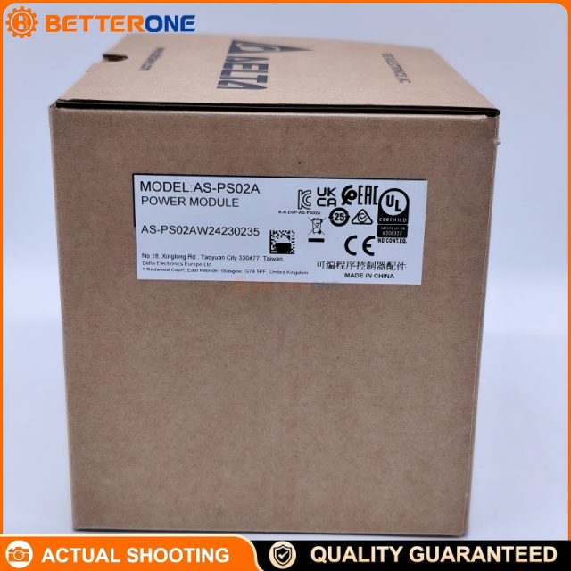 Delta AS-PS02A AS Series PLC Power Supply Module, 100–240VAC Input, 24VDC Output (1.5A Internal + 0.5A External Isolated), 50/60Hz, DIN Rail/Chassis Mount, Pluggable Screw Terminal, 36W+12W