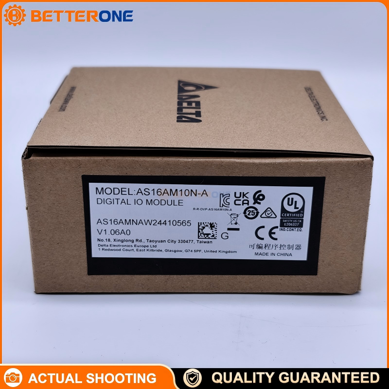 Delta AS16AM10N-A AS Series PLC Digital Input Module, 16DI 5–24VDC, DIN Rail/Chassis Mount, IP20, Pluggable Screw Terminal, -20~60°C