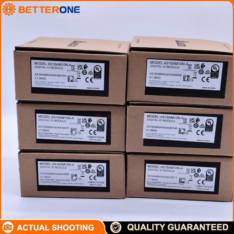 Delta AS16AM10N-A AS Series PLC Digital Input Module, 16DI 5–24VDC, DIN Rail/Chassis Mount, IP20, Pluggable Screw Terminal, -20~60°C