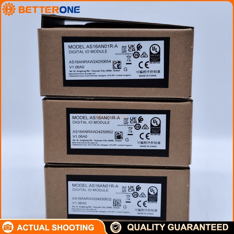 Delta AS16AN01R-A AS Series PLC Digital Output Module, 16DO Relay Outputs, DIN Rail/Chassis Mount, Pluggable Screw Terminal, IP20, -20~60°C, Switching Up to 240VAC/24VDC