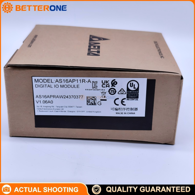 Delta AS16AP11R-A AS Series PLC Mixed I/O Module, 8 Digital Inputs + 8 Relay Outputs, 24VDC Supply, DIN Rail/Chassis Mount, IP20, -20~60°C, Max 2A 10–240VAC / 5–30VDC