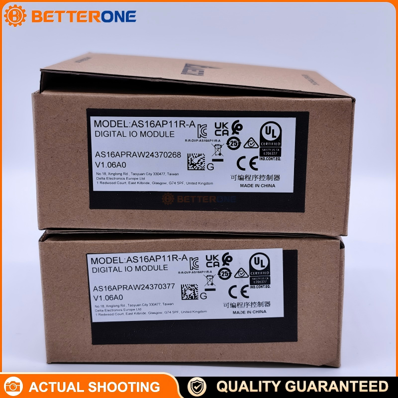Delta AS16AP11R-A AS Series PLC Mixed I/O Module, 8 Digital Inputs + 8 Relay Outputs, 24VDC Supply, DIN Rail/Chassis Mount, IP20, -20~60°C, Max 2A 10–240VAC / 5–30VDC