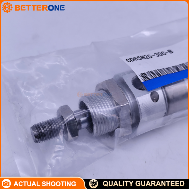 SMC CD85N25-30C-B ISO 6432 Round Body Air Cylinder, 25mm Bore 30mm Stroke, Double Acting Single Rod, Air Cushion, Switch Ready (C85 Series)