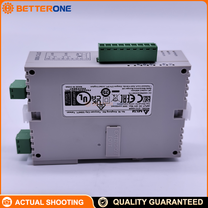Delta DTC1000R Modular Temperature Controller MPU (Master), 24VDC Supply, Relay SPST Output 250VAC 3A, RS-485 Modbus ASCII/RTU 2400–38400bps, TC/RTD/Analog Inputs, PID + Ramp/Soak (64 Programs), DIN Rail Mount