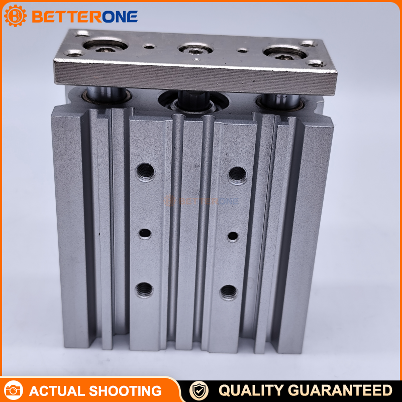 SMC MGPM20TF-50Z MGP-Z Compact Guided Cylinder, Slide Bearing, 20mm Bore 50mm Stroke, Double Acting Single Rod, G 1/8 Ports, Rubber Bumper Both Ends