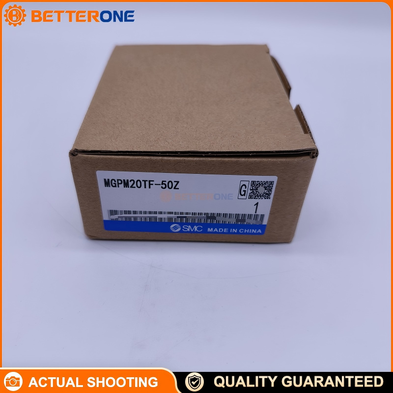 SMC MGPM20TF-50Z MGP-Z Compact Guided Cylinder, Slide Bearing, 20mm Bore 50mm Stroke, Double Acting Single Rod, G 1/8 Ports, Rubber Bumper Both Ends
