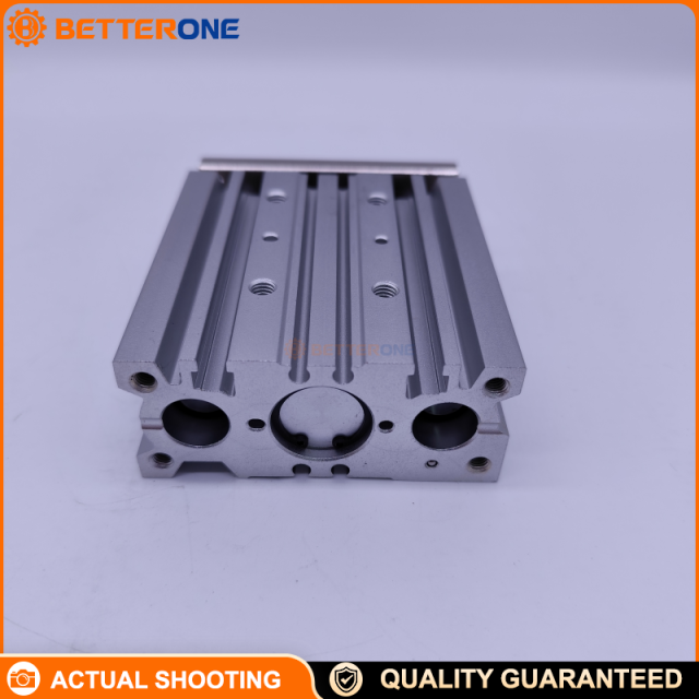 SMC MGPM20TF-50Z MGP-Z Compact Guided Cylinder, Slide Bearing, 20mm Bore 50mm Stroke, Double Acting Single Rod, G 1/8 Ports, Rubber Bumper Both Ends