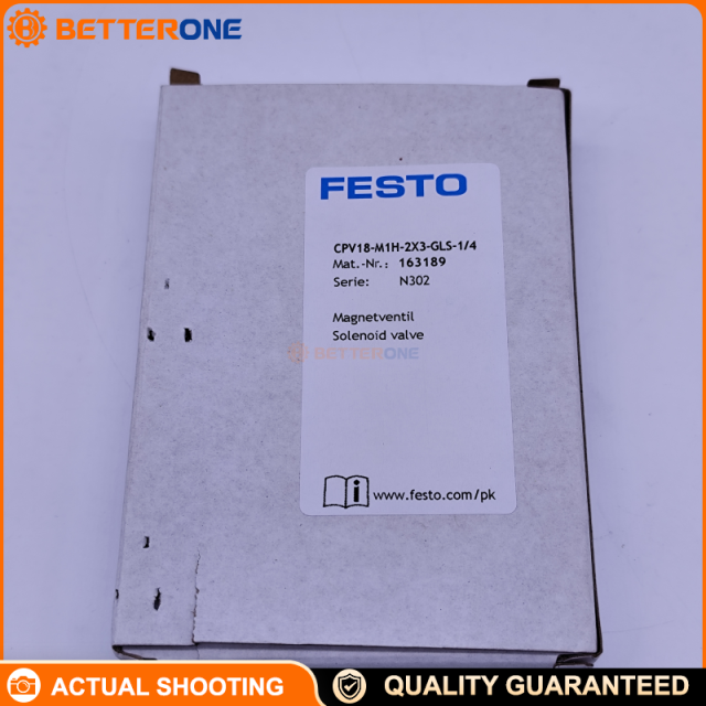 Festo CPV18-M1H-2X3-GLS-1/4 Pneumatic Valve Terminal, CPV18 Series, 2×3 Solenoid Valves, G1/4 Ports, Central Supply & Exhaust, Modular Valve Manifold
