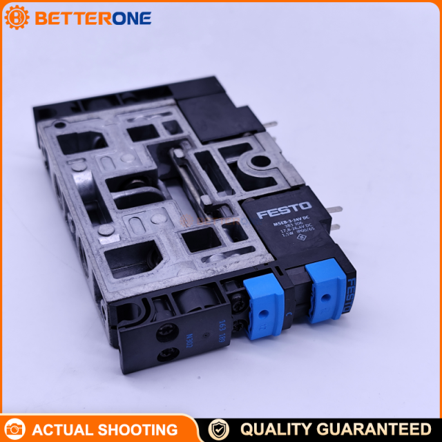 Festo CPV18-M1H-2X3-GLS-1/4 Pneumatic Valve Terminal, CPV18 Series, 2×3 Solenoid Valves, G1/4 Ports, Central Supply & Exhaust, Modular Valve Manifold
