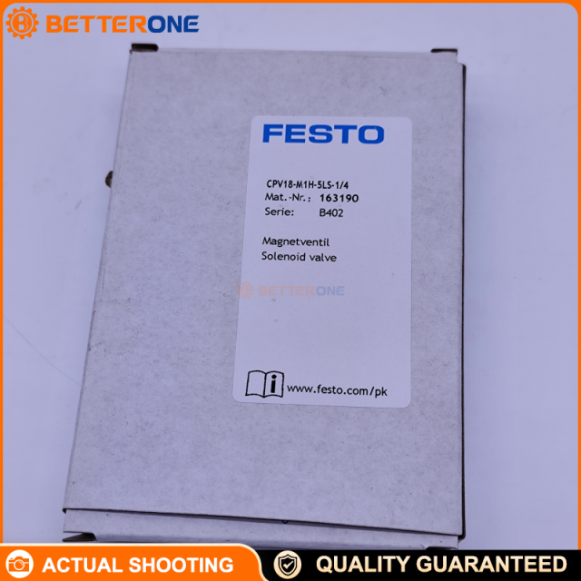 Festo CPV18-M1H-5LS-1/4 Pneumatic Valve Terminal, CPV18 Series, 5-Valve Positions (LS Version), G1/4 Ports, Modular Valve Manifold for Industrial Automation