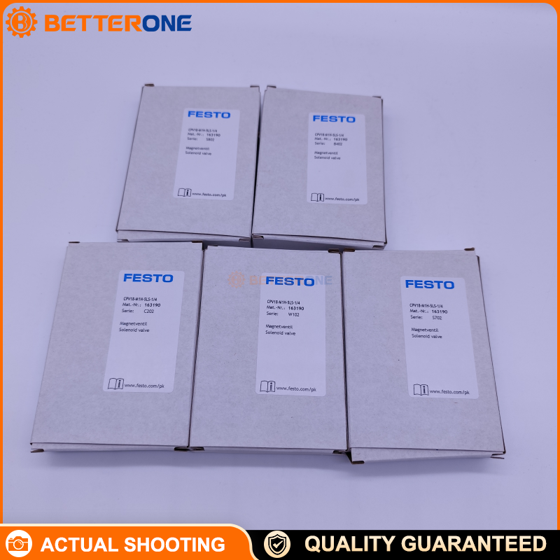 Festo CPV18-M1H-5LS-1/4 Pneumatic Valve Terminal, CPV18 Series, 5-Valve Positions (LS Version), G1/4 Ports, Modular Valve Manifold for Industrial Automation