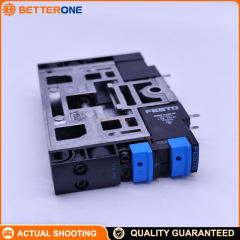 Festo CPV18-M1H-5/3GS-1/4 Pneumatic Valve Terminal, CPV18 Series, 5/3-Way Solenoid Valves (GS Center Closed), G1/4 Ports, Modular Valve Manifold for Industrial Automation