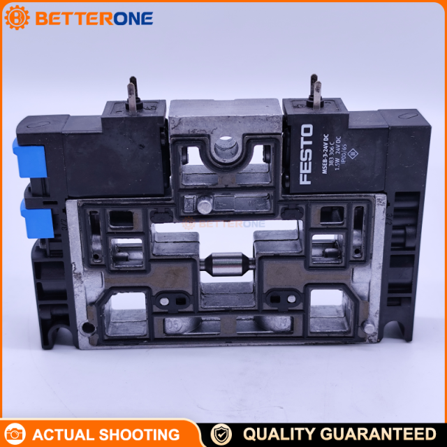Festo CPV18-M1H-5/3GS-1/4 Pneumatic Valve Terminal, CPV18 Series, 5/3-Way Solenoid Valves (GS Center Closed), G1/4 Ports, Modular Valve Manifold for Industrial Automation