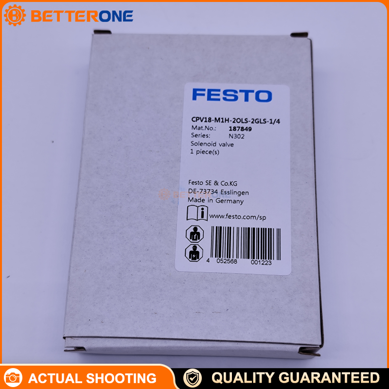 Festo CPV18-M1H-2OLS-2GLS-1/4 Pneumatic Solenoid Valve Module, 2×2/2-Way Open/Closed Monostable, 24VDC, 1600 L/min, G1/4, IP65 (Part No. 187849)