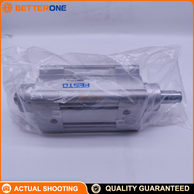 Festo DSBF-C-63-25-TF-PPVA-N3T4-R-CS ISO 15552 Clean Design Pneumatic Cylinder, 63mm Bore 25mm Stroke, Through Rod, Female Thread Both Ends, Adjustable Cushioning (PPV), Proximity Switch Ready, T4 0–150°C, G3/8