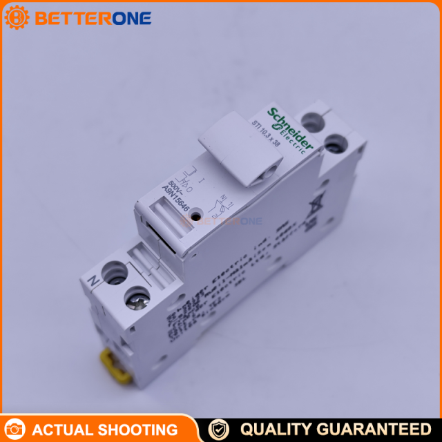 Schneider Electric A9N15646 Acti9 STI Fuse-Disconnector, 1P+N 25A, For 10.3×38mm Fuse Link, aM/gG Fuse Curve, 500VAC Rated, DIN Rail Clip-On, Screw Clamp Terminals, IP20