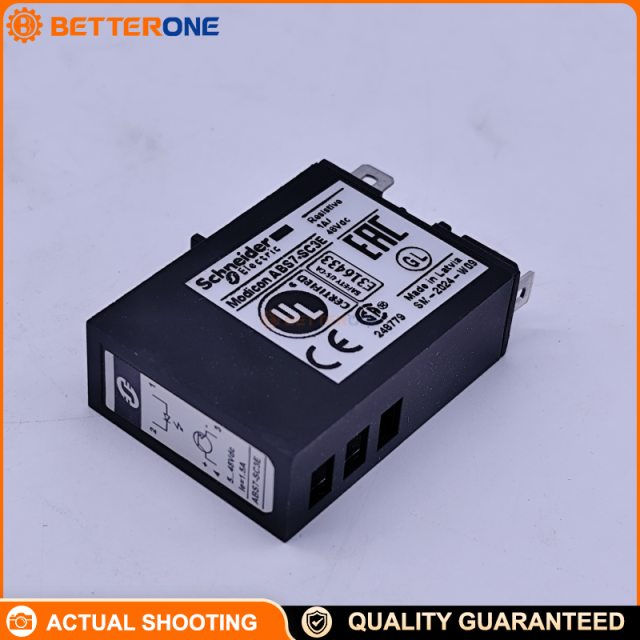 Schneider Electric ABS7SC3E Advantys Telefast ABE7 Plug-In Solid State Relay (SSR), Output Relay Module, 24VDC Input, 5–48VDC Load Output 2A, 12.5mm Pitch (≈12mm Width), High-Speed Response, For ABE7 Prewired Sub-Bases (Set of 4)