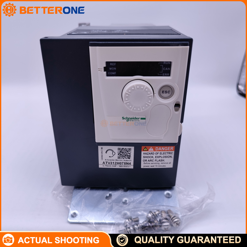 Schneider Electric ATV312H075N4 Altivar 312 Variable Frequency Drive (VFD), 0.75kW / 1HP, 3-Phase 323–550V Supply, 2.3A Output, 0.5–500Hz, Modbus & CANopen Communication, Industrial Motor Speed Control Inverter