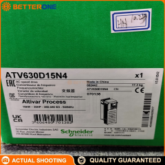 Schneider Electric ATV630D15N4 Altivar Process ATV630 Variable Frequency Drive (VFD), 15kW / 20HP Normal Duty, 11kW / 15HP Heavy Duty, 3-Phase 380–480VAC (-15%/+10%), IP21 / UL Type 1, Integrated EMC Filter C2/C3, 31.7A Output